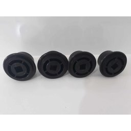Kit com 12 Pés para Sofá e Moveis em Geral Preto Rosca Soberba Altura 3,5cm X 50mm Diametro - 4