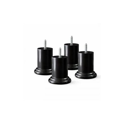 Kit com 12 Pés para Sofá e Moveis em Geral Preto Rosca Soberba Altura 35 Mm X 50 Mm Diâmetro