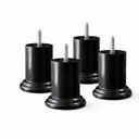 Ver imagem 1 de Kit com 12 Pés para Sofá e Moveis em Geral Preto Rosca Soberba Altura 35 Mm X 50 Mm Diâmetro