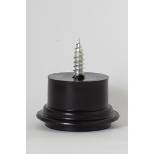 Kit com 12 Pés para Sofá e Moveis em Geral Preto Rosca Soberba Altura 3,5cm X 50mm Diametro