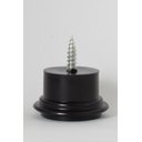 Ver imagem 1 de Kit com 12 Pés para Sofá e Moveis em Geral Preto Rosca Soberba Altura 35 Mm X 50 Mm Diâmetro