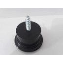 Ver imagem 2 de Kit com 12 Pés para Sofá e Moveis em Geral Preto Rosca Soberba Altura 35 Mm X 50 Mm Diâmetro