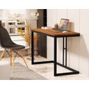 Ver imagem 1 de Mesa Escrivaninha Vintage Multiuso com Pés em Aço Moveis House Canela