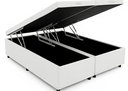 Ver imagem 1 de Box Baú Bipartido Queen 79 Blindado na Chapa de Madeira - Corino Branco