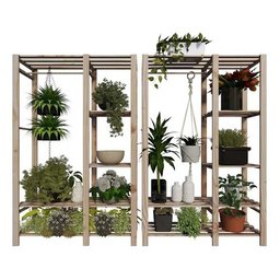 Conjunto Jardim Horta Vertical Suporte Vasos Plantas Pinus Technox Marron - 2