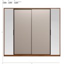 Ver imagem 2 de Guarda Roupa Casal 4 Portas com Espelho e 4 Gavetas Laredo - Nogueira/nude Prime Tx