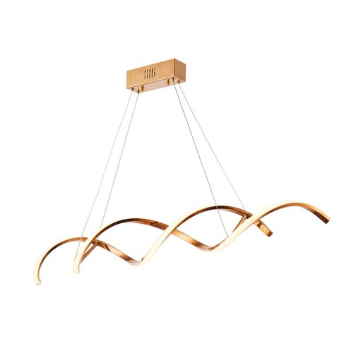 Pendente Moderno Dourado 120cm Led 35w 3000k Bivolt 14559-pl