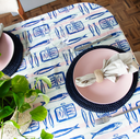 Ver imagem 1 de Toalha de Mesa Maré de Sorte - Sardinhas Retrô (4 Lugares) 1,4m x 1,4m