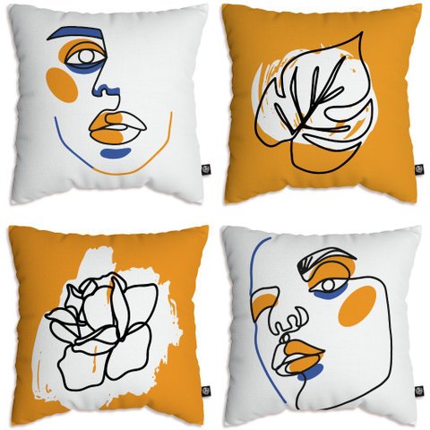 Capas De Almofada Dado Decor 40x40 - Kit Com 4 Unidades