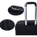 Ver imagem 2 de Capa Mala Bagagem Viagem C/ Ziper Preta Média 23kg Elastano