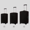 Ver imagem 5 de Capa Mala Bagagem Viagem C/ Ziper Preta Média 23kg Elastano