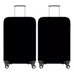 Capa Mala Bagagem Viagem C/ Ziper Preta Média 23kg Elastano - 4