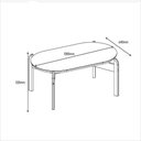 Ver imagem 3 de Mesa de Centro Lizz Oblonga Cinza Perola/Cedro - Casa D Móveis