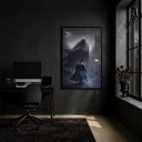 Ver imagem 2 de Quadro Decorativo Exú Capa Preta - 70x50cm:moldura Preta