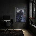 Ver imagem 1 de Quadro Decorativo Exú Capa Preta - 70x50cm:moldura Preta