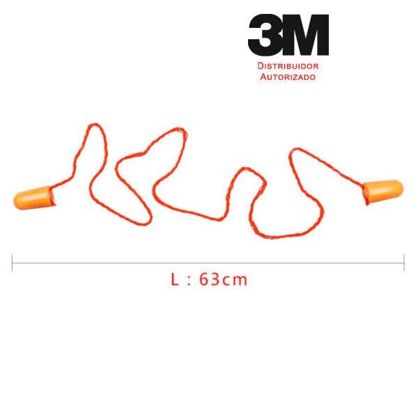 Protetor Auricular 3M 1110 - 3M Brasil - 30 Pares Cor: Alaranjado - 3