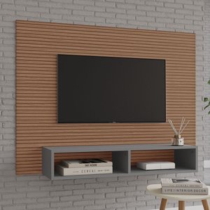 Painel Suspenso Flávia 100% Mdf Tuboarte P/ Tvs até 43 Polegadas 2 Nichos