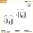 Ver imagem 4 de Nicho de Parede Nichos Industriais 30cm Retangular MDF Fixação Parafuso Off White com Freijó