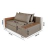 Sofá Cama Retrátil Panamá Casal Chenile Luxo Avelã - 10