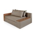 Ver imagem 3 de Sofá Cama Retrátil Panamá Casal Chenile Luxo Avelã