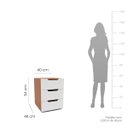 Ver imagem 4 de Mesa de Cabeceira Madri com 3 Gavetas 40x54cm Branco/Freijó 250695