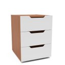 Ver imagem 2 de Mesa de Cabeceira Madri com 3 Gavetas 40x54cm Branco/Freijó 250695