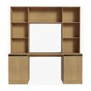 Ver imagem 6 de Mesa para Computador e Escritório Smart Multimóveis 2 Portas 5 Prateleiras Home Office MP6104