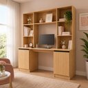 Ver imagem 2 de Mesa para Computador e Escritório Smart Multimóveis 2 Portas 5 Prateleiras Home Office MP6104