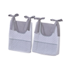 Porta Fralda Organizador Quarto de Bebê Menino Menina 2 Peças com Laço:chevron Cinza - 2