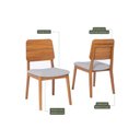 Ver imagem 2 de Cadeira Cozinha Ipe Kit 2 Un Carvalho/couríssimo Kaki - Cimol
