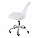 Ver imagem 2 de Kit 3 Cadeiras Leda Office Secretária Estofada Base Giratória Cromada Branca Decoreshop