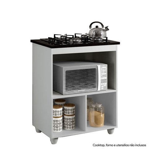 Balcão para Cooktop 1 Porta Basculante Salvia Kaiki Móveis