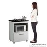 Balcão para Cooktop 1 Porta Basculante Salvia Kaiki Móveis - 3