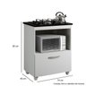 Balcão para Cooktop 1 Porta Basculante Salvia Kaiki Móveis - 2
