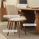 Ver imagem 2 de Conjunto de Jantar Mesa Retangular Lintz 8 Cadeiras Giratória Dakota - Canella C/ Caramelo