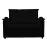 Sofá 2 Lugares Namoradeira Marrocos 1,40m Sala de Tv Estar Recepção Suede Preto Mabe Magazine - 2