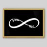 Quadro Frase You And Me - 30x20cm - Moldura Caixa Madeira - 1
