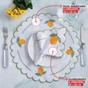 Ver imagem 3 de Jogo de Guardanapos Sousplat Americano 12 Peças Bordado Decorativo - Limão Siciliano Branco