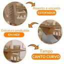 Ver imagem 6 de Mesa Sala de Jantar Aster 180cm e 6 Cadeiras Safira Moderna Turim 07/off White/imbuia