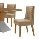 Ver mais imagens de Mesa Sala de Jantar Aster 180cm e 6 Cadeiras Safira Moderna Turim 07/off White/imbuia