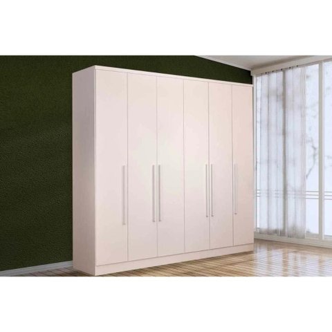 Guarda Roupa 6 Portas 4 Gavs Veneza Tcil Branco/Neve