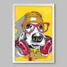 Quadro Dog Hip Hop - 20x30cm - Moldura Caixa Branco - 1