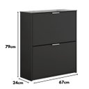 Ver imagem 2 de Sapateira Armário Organizador Basculante 12 Pares 2 Portas:onix