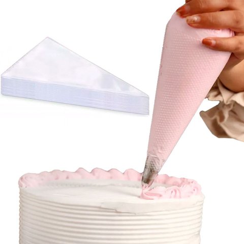 Saco de Confeiteiro Descartável 42cm 50 Und. Grande Manga