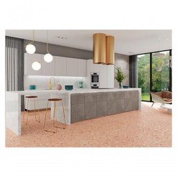Porcelanato Acetinado Borda Reta Confete Pink 100X100Cm - 3