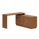 Ver imagem 1 de Mesa Escrivaninha com Cômoda Rocher 2 Portas 3 Gavetas Freijó - Pnr Móveis