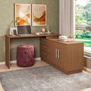 Ver imagem 2 de Mesa Escrivaninha com Cômoda Rocher 2 Portas 3 Gavetas Freijó - Pnr Móveis