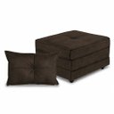 Ver imagem 1 de Puff Cama Dobravel 70cm Slim com Almofada Cor: Suede Marrom Café