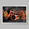 Quadro Rádio Hip Hop Grafitte - 45x30cm - Moldura Caixa Branco - 1