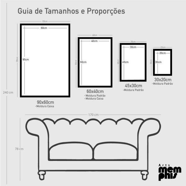 Quadro Frase Color Your Life - 45x30cm - Moldura Caixa Madeira - 3